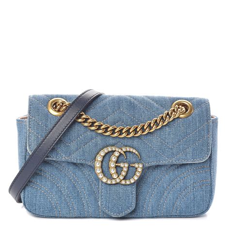 gucci marmont tote bags|Gucci denim marmont bag.